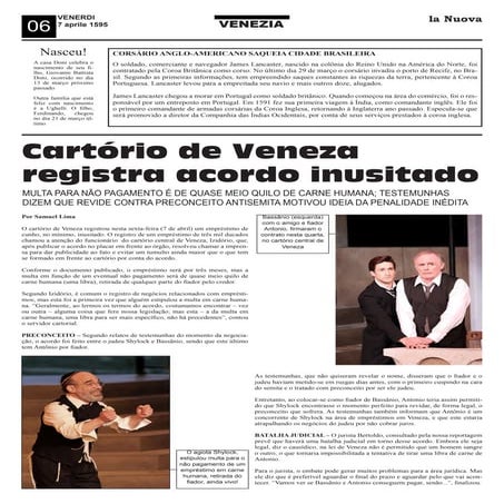 (Trabalho acadêmico) Jornal Folha de Veneza