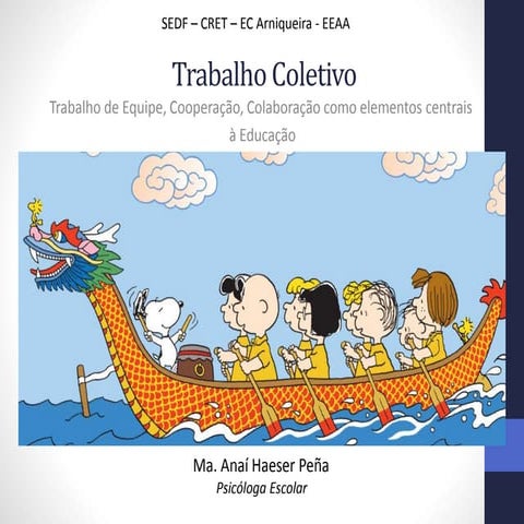 Trabalho coletivo - Trabalho de Equipe, Cooperação, Colaboração como elemento...