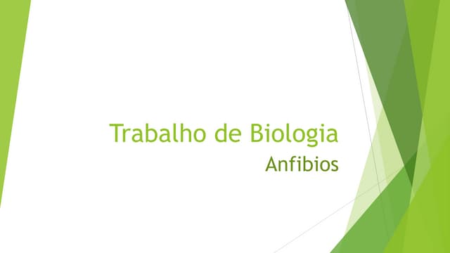 Trabalho de Biologia -  Anfíbios. (...