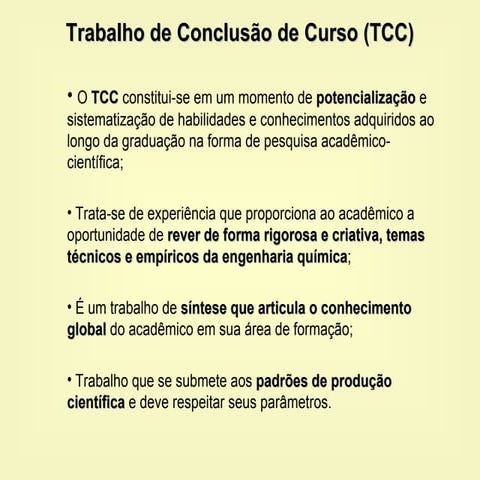 Trabalho de conclusão de curso (tcc) | PPT