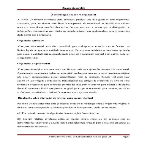 Trabalho de contabilidade sectorial ipsas-24 | DOC