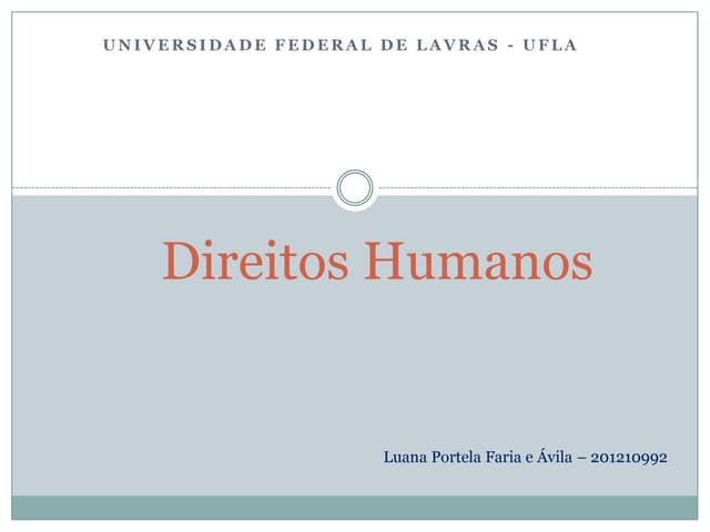 Trabalho de direitos humanos