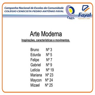 Trabalho de Filosofia - Arte Moderna