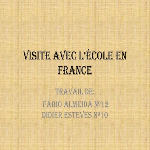 Trabalho de francês