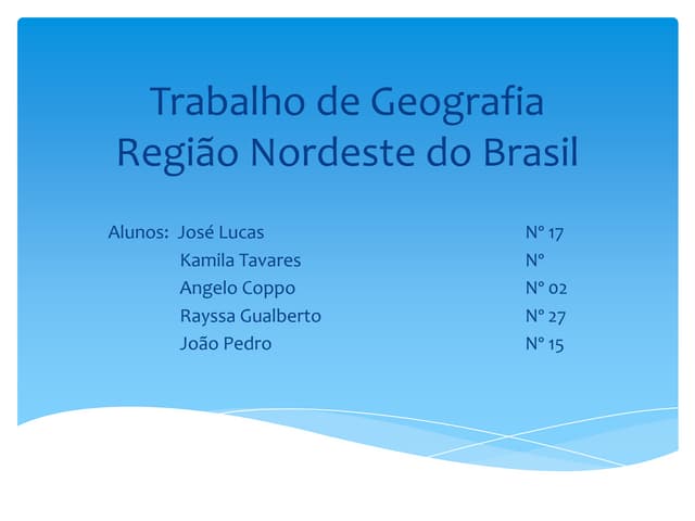 Trabalho de geografia