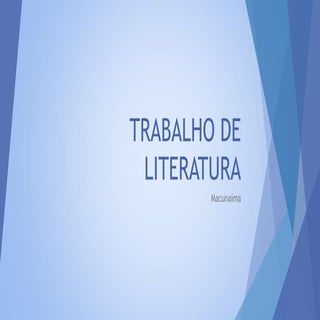 Trabalho de literatura