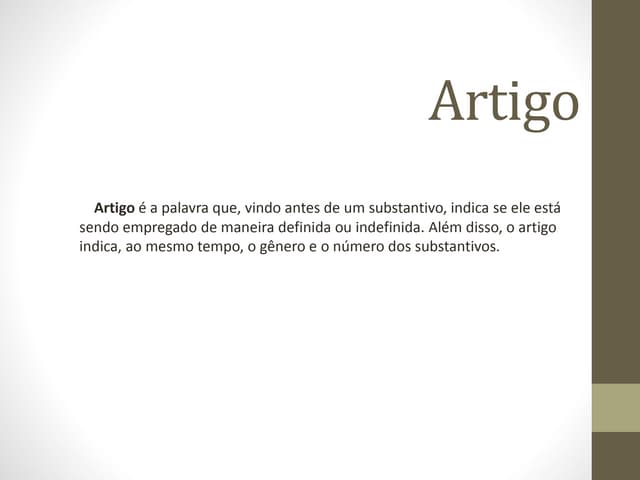 Trabalho de português: Artigo