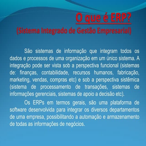 O que é ERP?