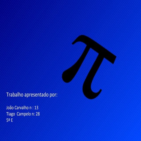 Trabalho do pi para apresentar