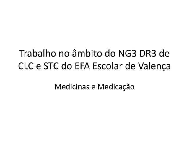 Trabalho no âmbito do ng3 dr3 de clc