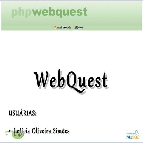 Passo a passo webquest | PPT