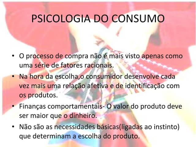 Trabalho psicologia do consumo