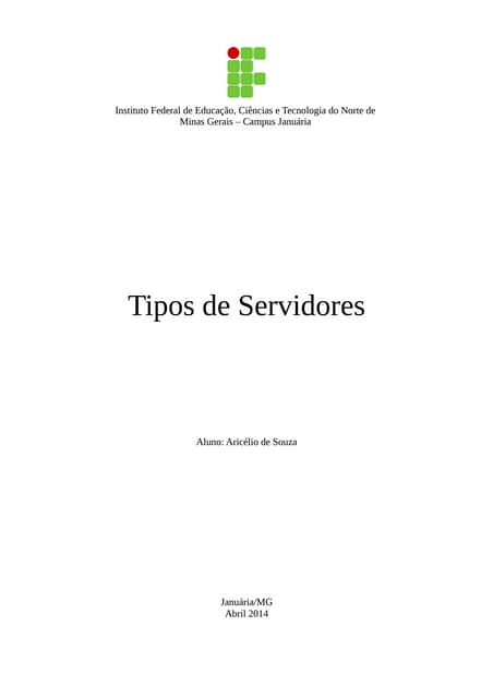 Tipos de Servidores