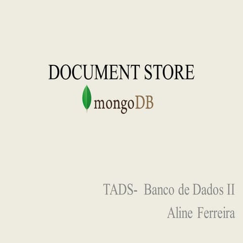 Document store e Mongodb