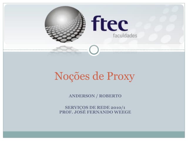 Trabalho sobre Proxy