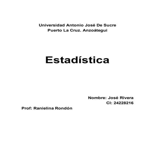 Trabajo jose estadistica