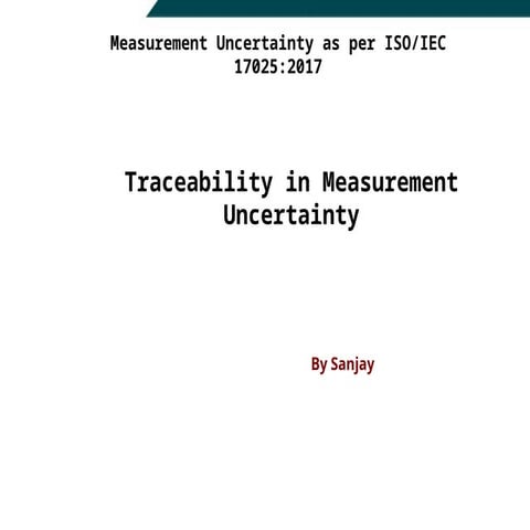 Traceability in Measurement Uncertainty Training.ppt