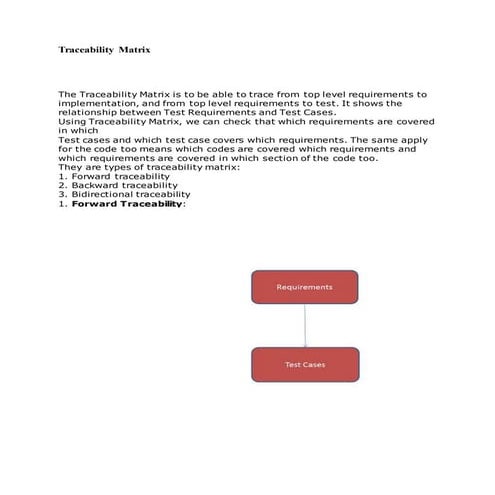 Traceability matrix | PDF