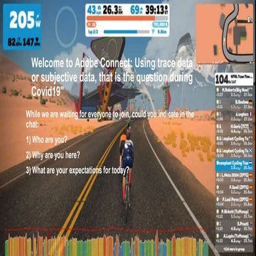 Lecture series: Using trace data or subjective data, that is the question dur...