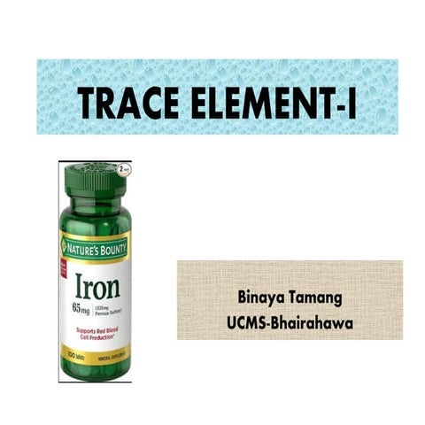 Trace element 1 | PPT