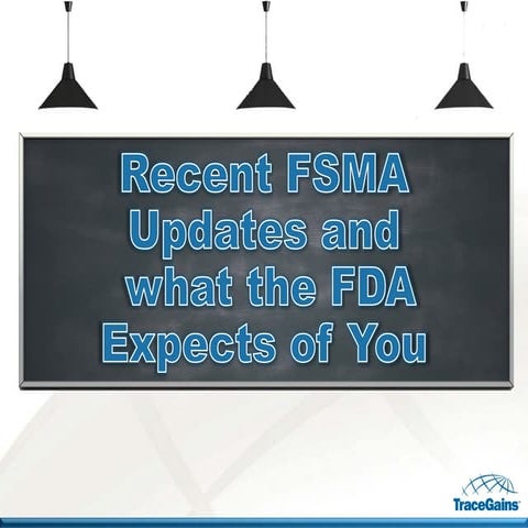 Recent FSMA Updates and what the FDA Expects of You