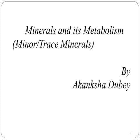 Trace minerals