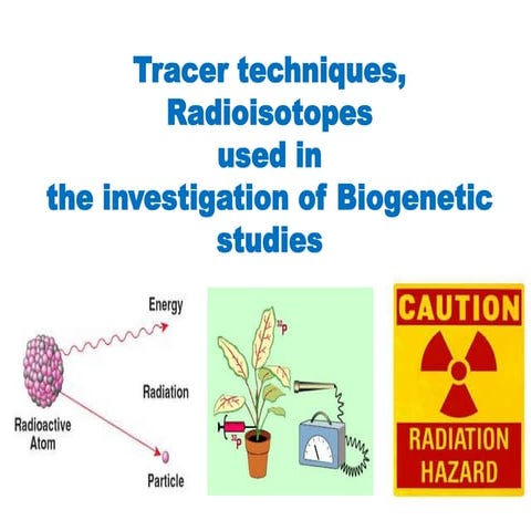 Tracers technique and radioisotopes in the investigation of biogenetic studies