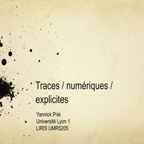 Traces numeriques explicites