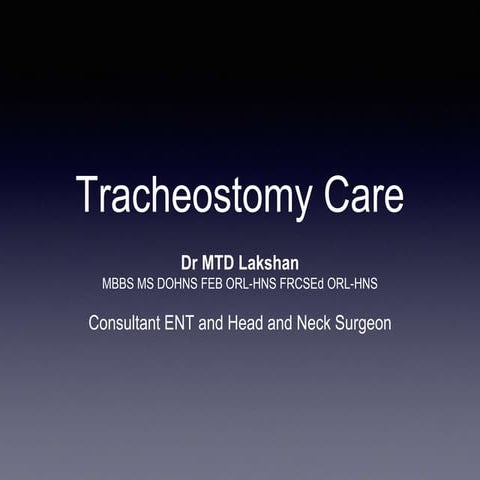 Tracheostomy Care Pathway