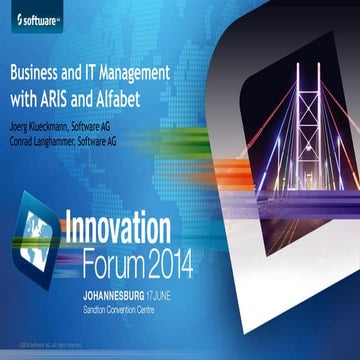 Business and IT Managementwith ARIS and Alfabet - Joerg Klueckmann & Conrad ...