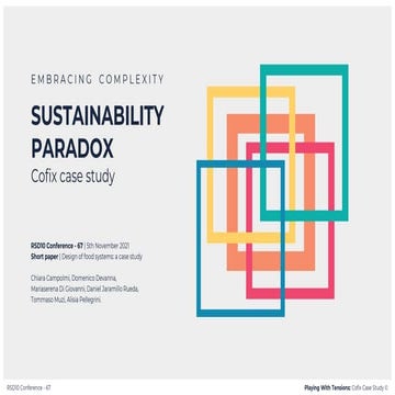 Sustainability and its Paradoxes