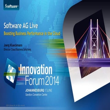 Software AG Live - Boosting Business Performance in the Cloud - Joerg Klueckm...