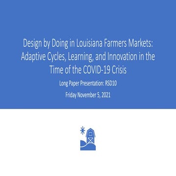Design by Doing in Louisiana Farmers Markets