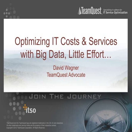 Optimizing IT Costs & Services With Big Data (Little Effort!) - Case Studies ...