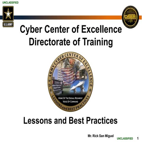 Rapid Infusion of Lessons Learned Across the DOTMLPF: TechNet Augusta 2015