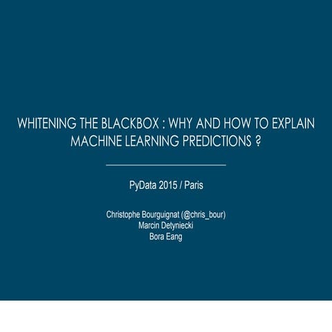 PyData Paris 2015 - Track 2.3 AXA 