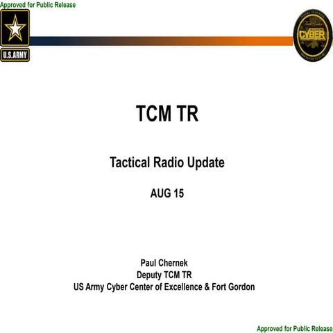 Tactical Radio Update: TechNet Augusta 2015