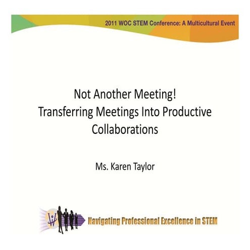 Not Just Another Meeting - Karen Taylor