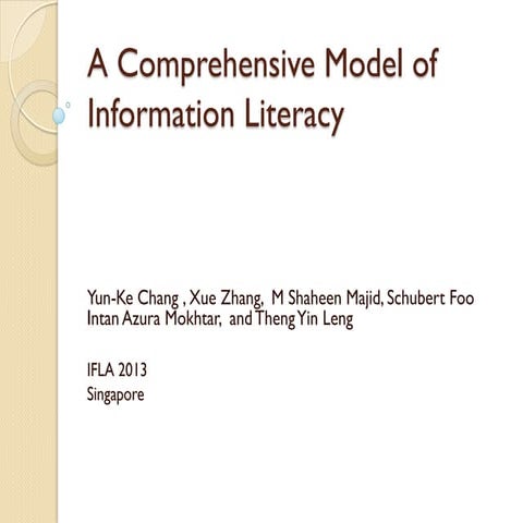 Chang et al- A comprehensive model of information literacy