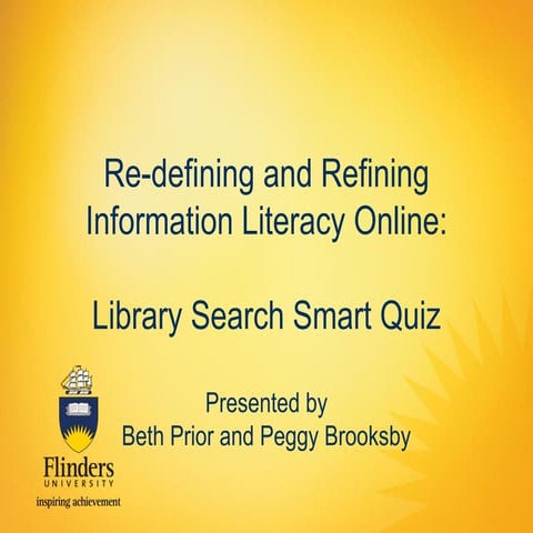 Prior and Brooksby- Refining information literacy online: library search smart quiz