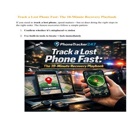 Track a Lost Phone Fast_ The 10-Minute Recovery Playbook | PDF