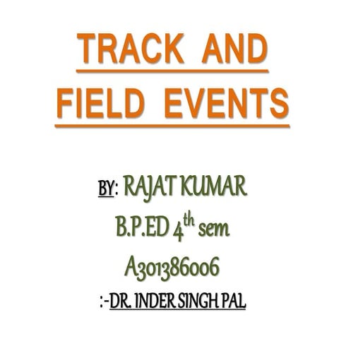Track and field events