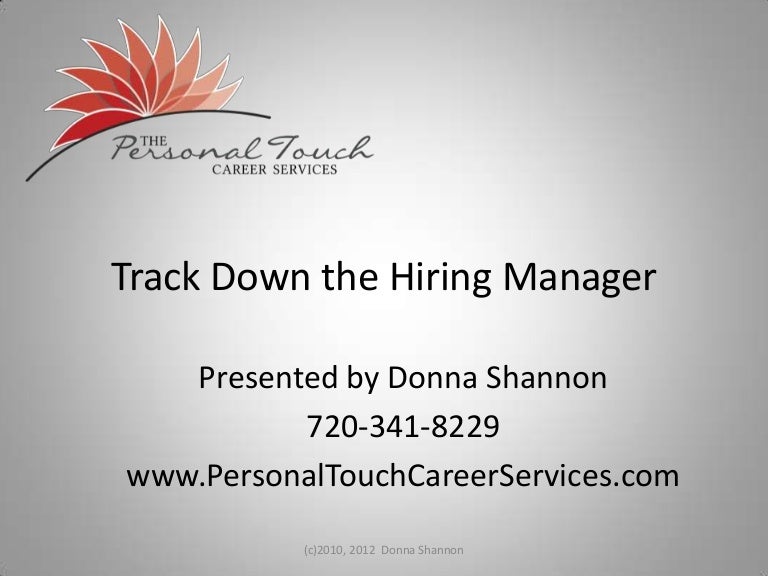 Reach The Hiring Manager