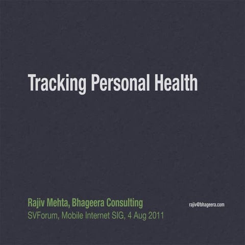 Tracking Personal Health