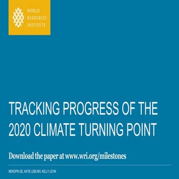 Tracking Progress of the 2020 Climate Turning Point