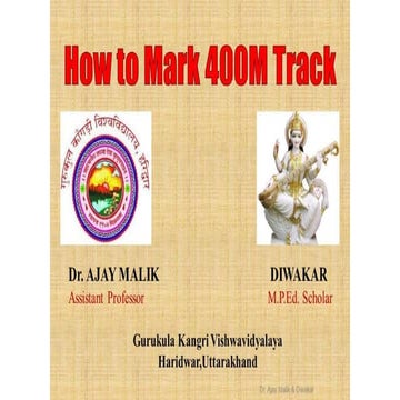 400m Standard Track Marking by Diwakar Kashyap Sir