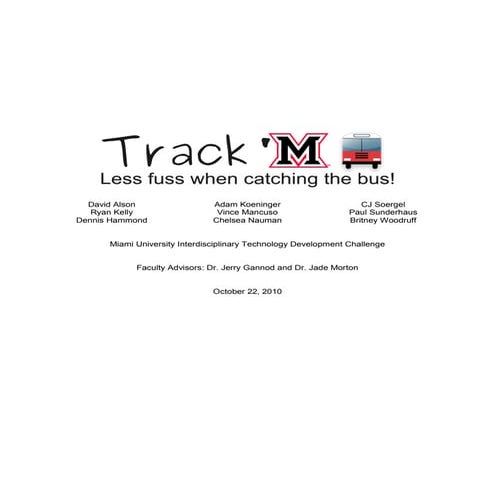 Track 'm competition project proposal