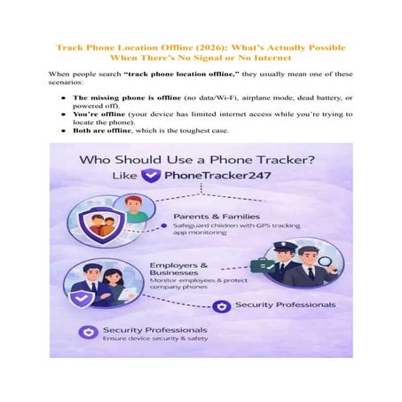 Track Phone Location Offline (2026)_ What’s Actually Possible When ...
