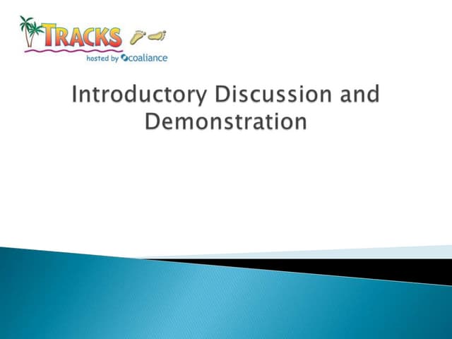 Tracks back office solution - Introduction