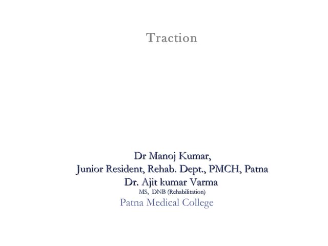 Traction (cervical pelvic)